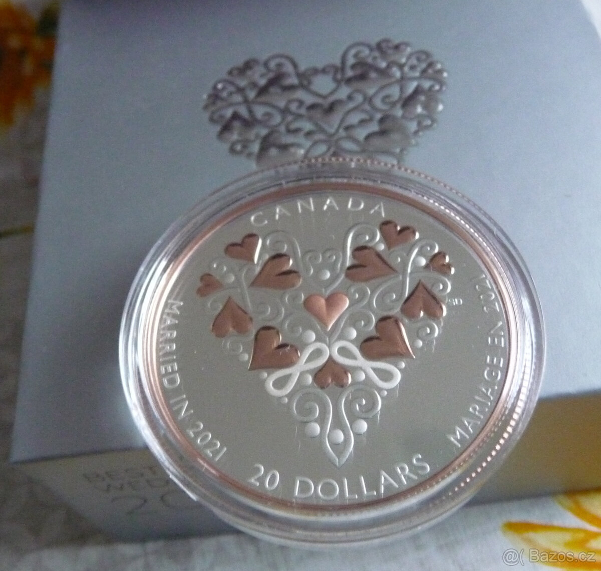 Mince stříbrná SVATBA 2021 PROOF 1OZ LIMIT.pozlac.