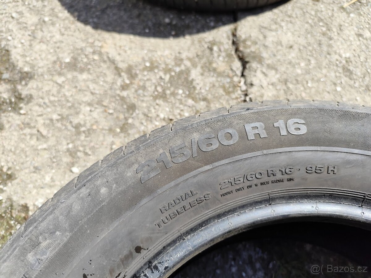 Letní pneu 215/60 R16 95H Continental 4,6mm
