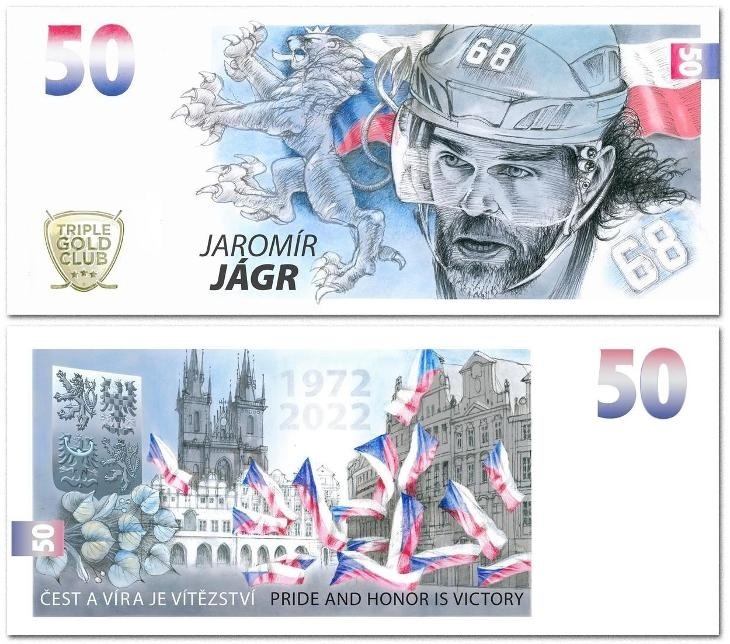 Bankovka Jaromír Jágr 50