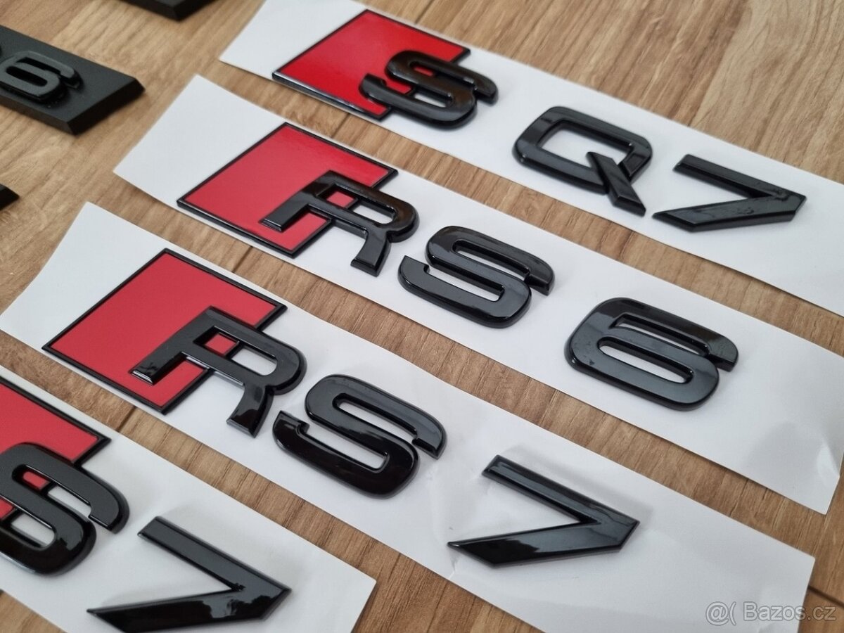 AUDI Napis logo znak S3 RS3 S4 RS4 S5 S7 RS7 RS6 SQ7 SQ8
