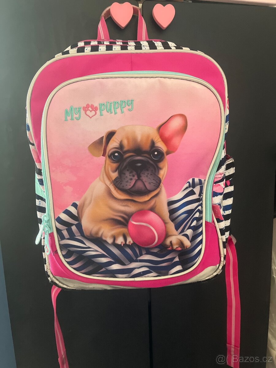 Dívčí školní batoh Topgal buldoček
