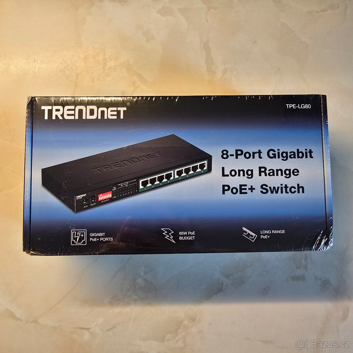 8portový gigabitový přepínač PoE+ Switch