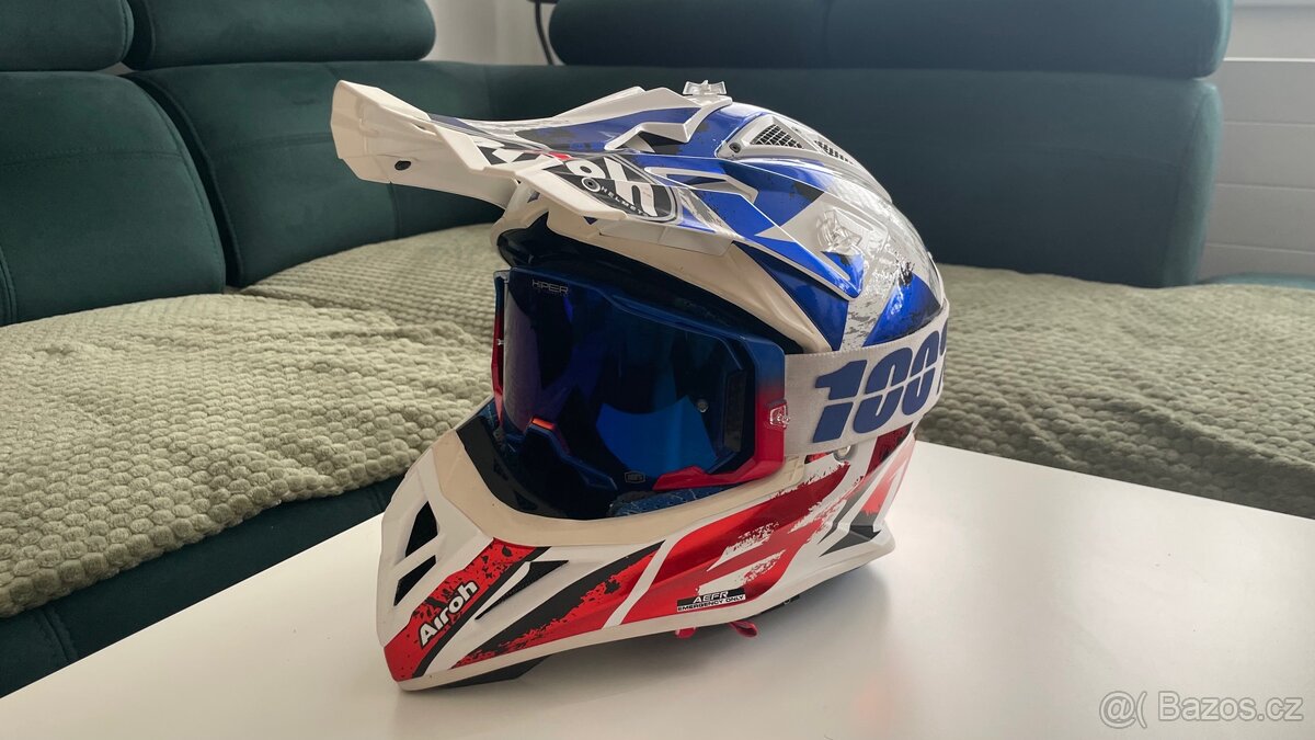 Airoh Aviator 2.3 Six Days CHILE vel. M + 100% Hiper Armega