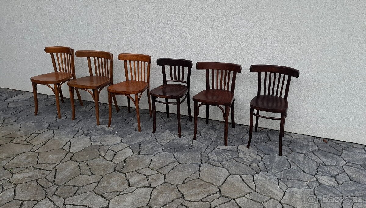 Klasické hospodské židle TON po renovaci