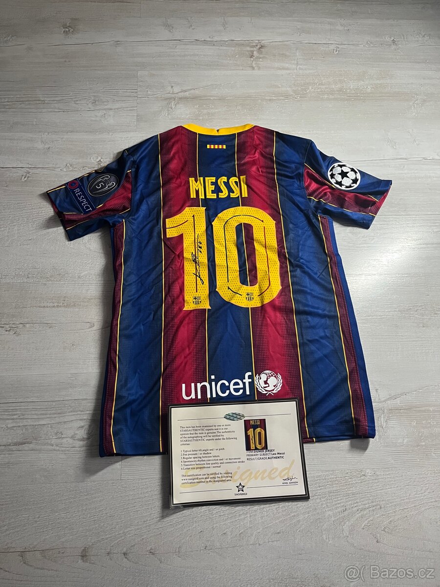 Lionel Messi FC Barcelona Podepsaný dres