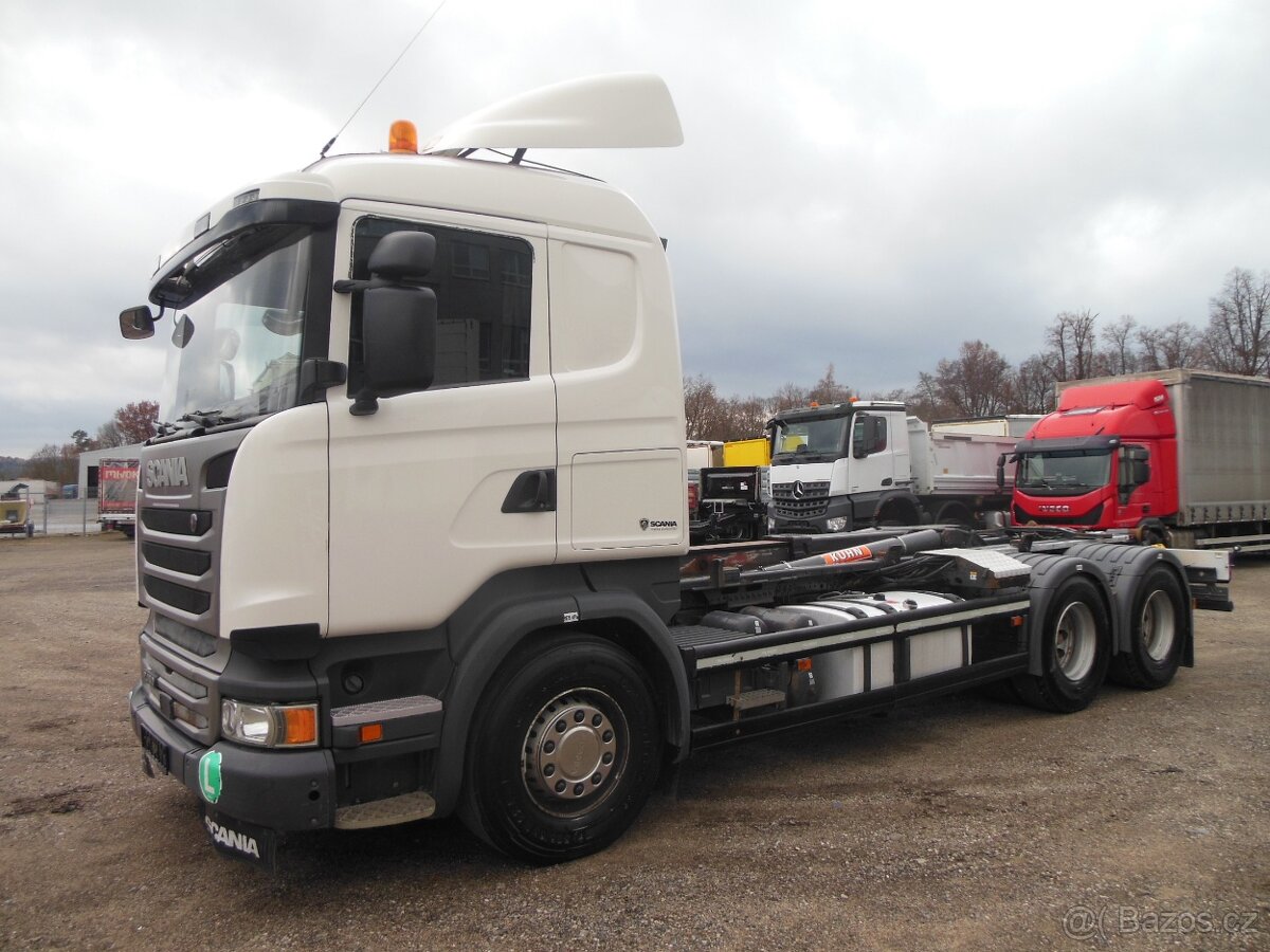 Scania R450, 6x4, Hákový nosič kontejnerů, Palfinger