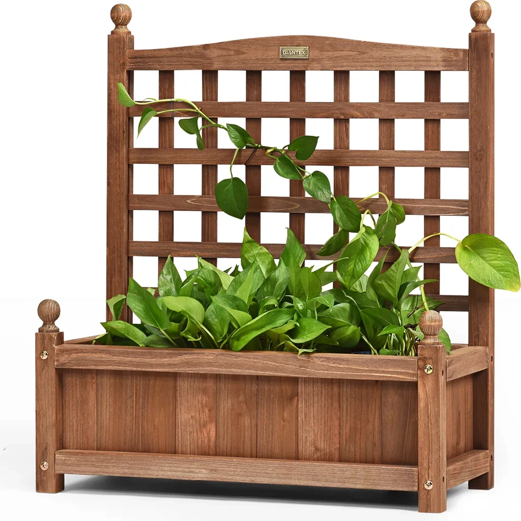 Květinový truhlík COSTWAY s mříží