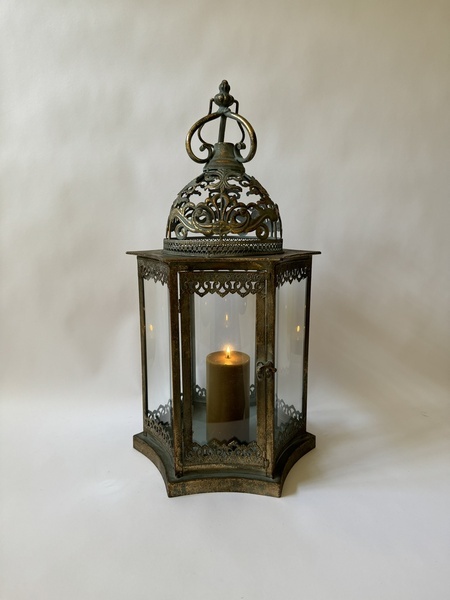 KOVOVÁ LUCERNA 57 cm - ORNAMENT
