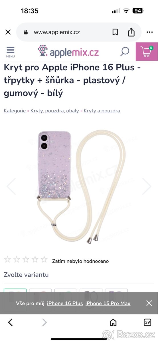 Kryt iPhone 16 plus