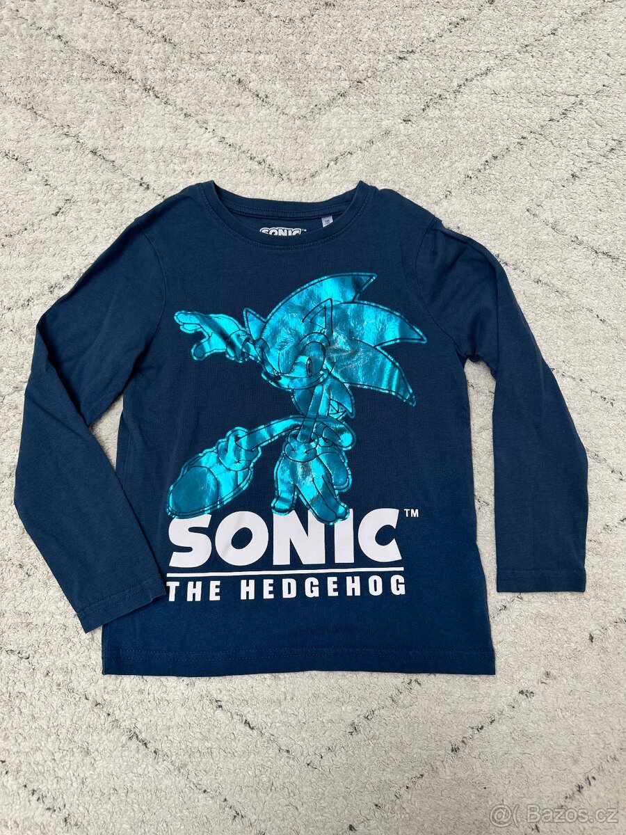 Dětské tričko s dlouhým rukávem Sonic the Hedgehog vel 122 p