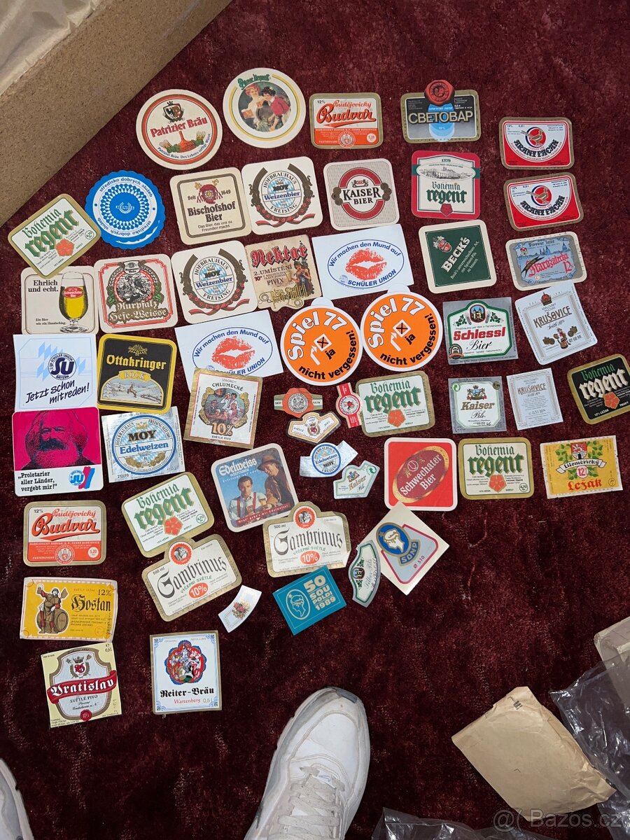 sběratelské pivní tácky a etikety
