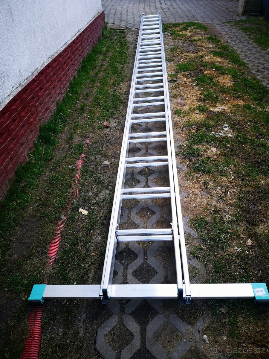 Prodám AL -Hliníkový žebřík 2x6m +základna