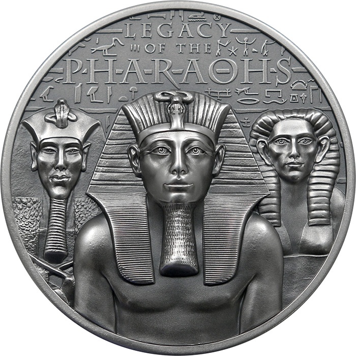 LEGACY OF THE PHARAOHS Antique 3 Oz Silver Coin 2022