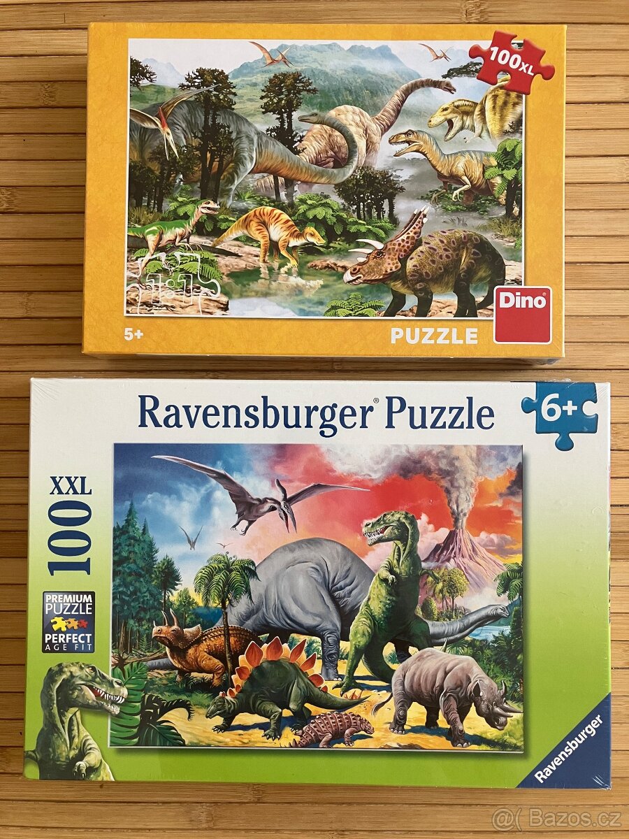 Set puzzle 100xxl a 100xl Dinosauři, 2ks