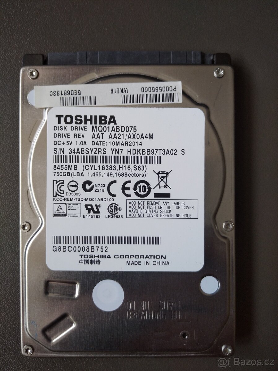 Pevný disk Toshiba MQ01ABD075