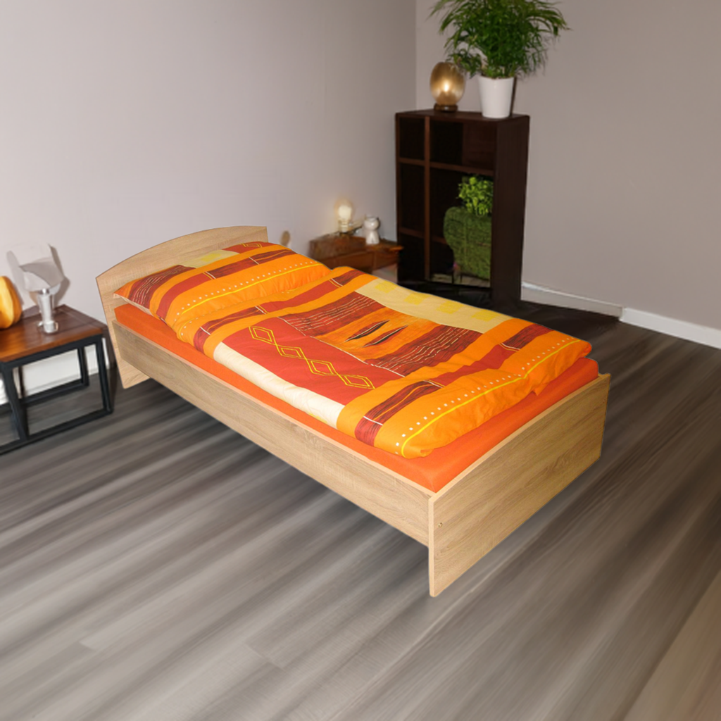 Jednolůžko 90x200. Zadarmo matrace a rošt. Dub sonoma