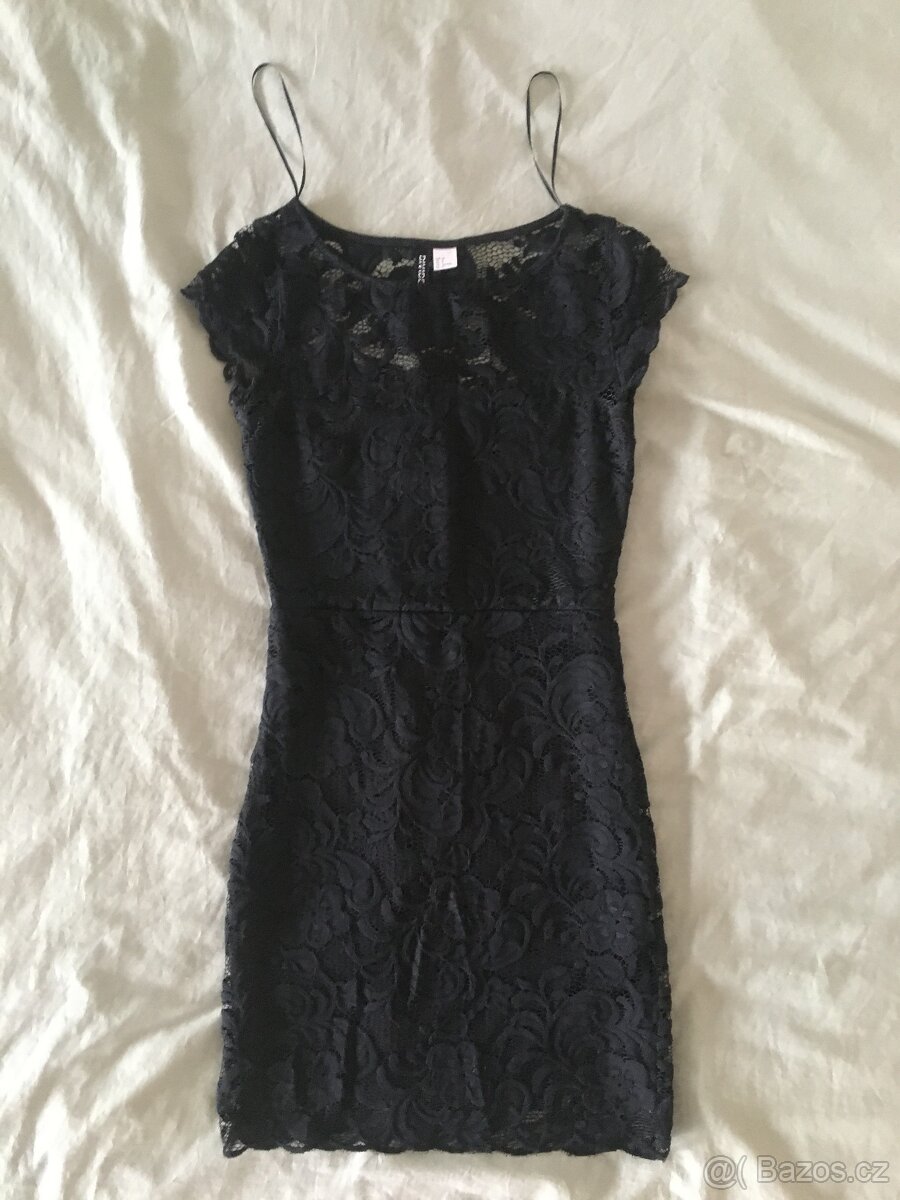 Krajkové černé společenské šaty H&M
