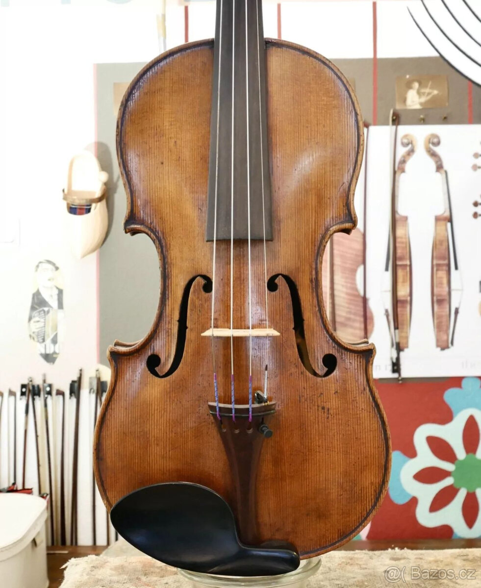 Velmi kvalitní mistrovská houslová etiketa. Januarius Gaglia