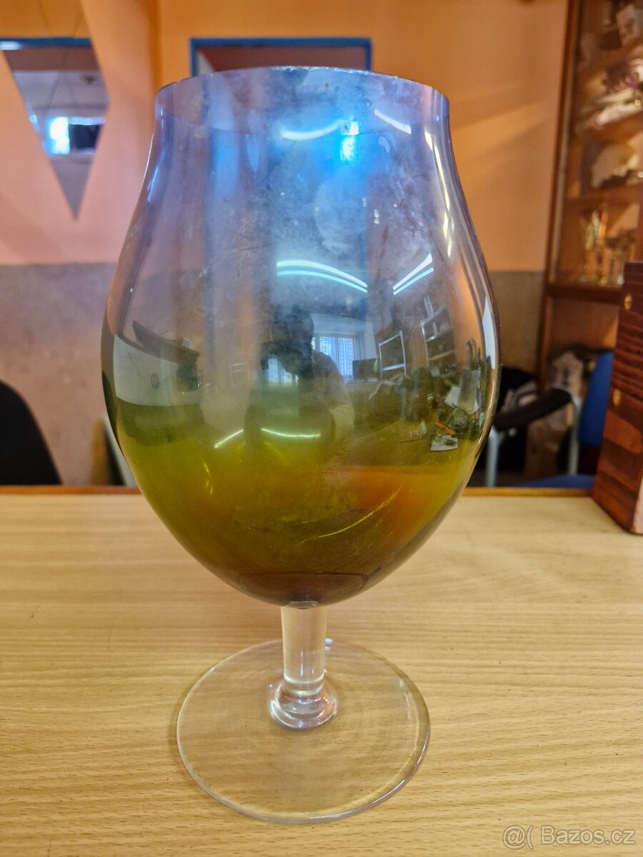 SKLENĚNÁ - číše, barevná