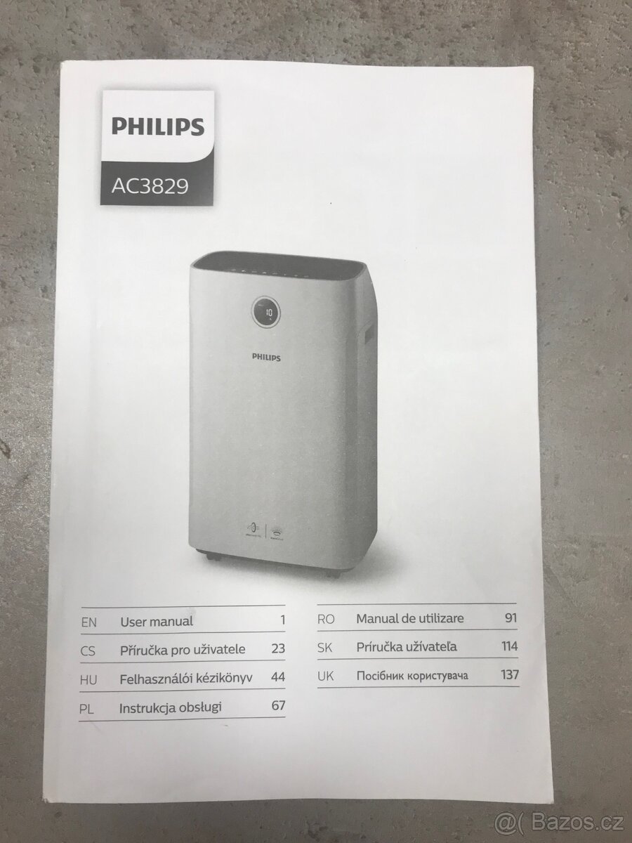Čistička / zvlhčovač vzduchu Philips AC3829