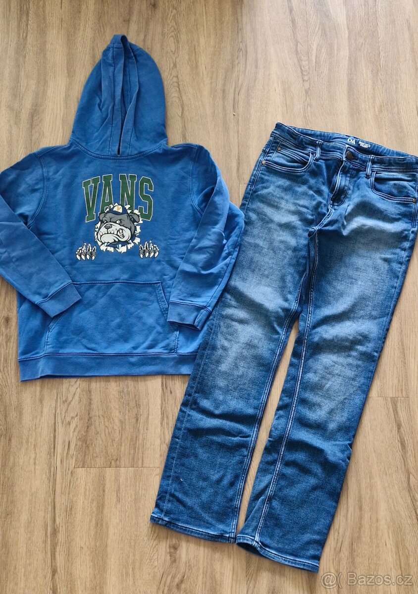 Chlapecké džíny CA, vel.164, mikina VANS
