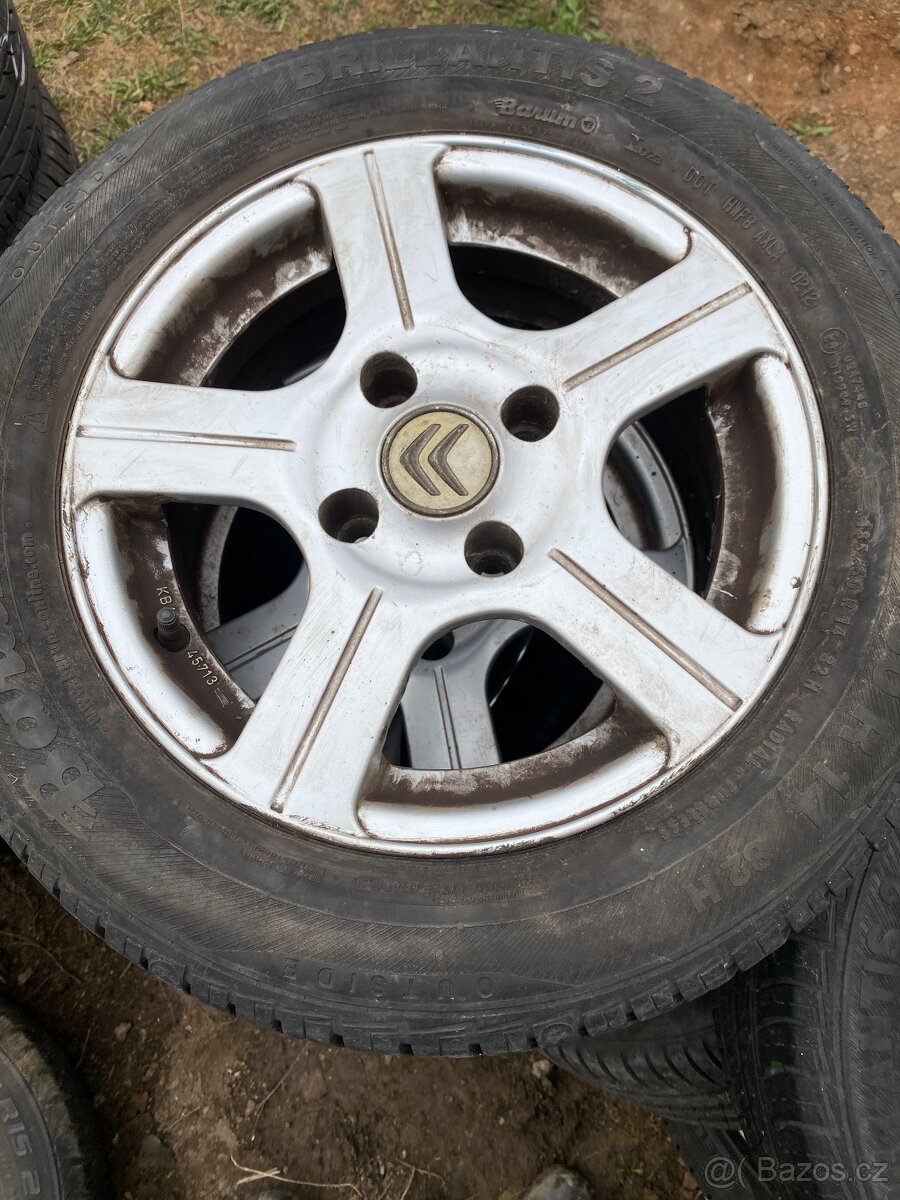 Alu kola 14” 4x108 a letní pneu 185/60/R14