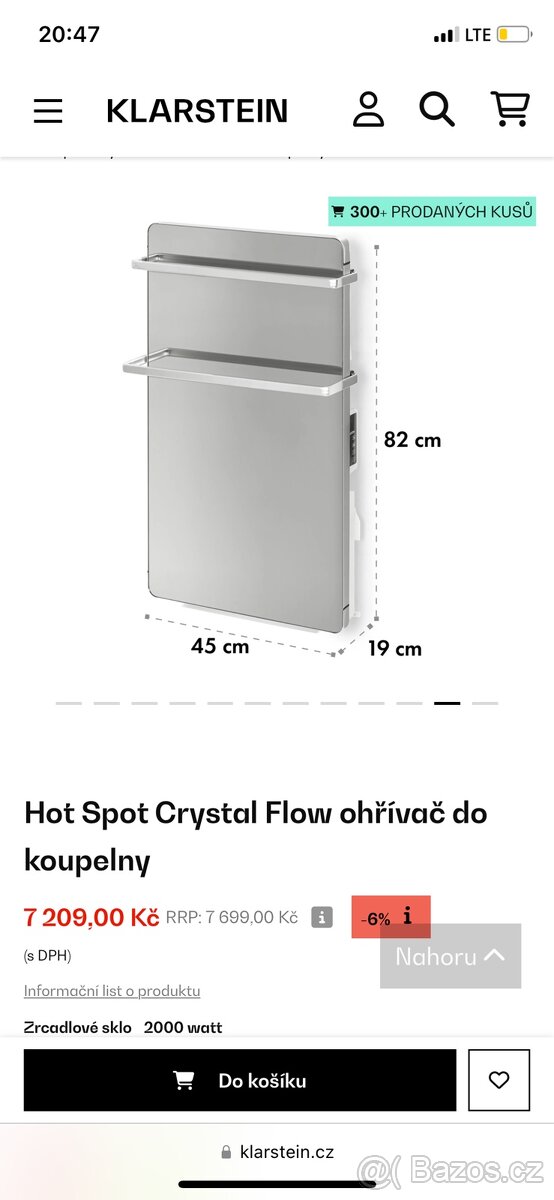 Hot Spot Crystal Flow ohřívač do koupelny