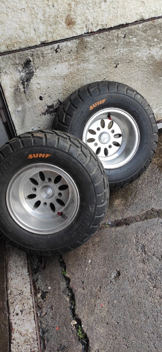 2ks ALU 4x110-10" s pneu