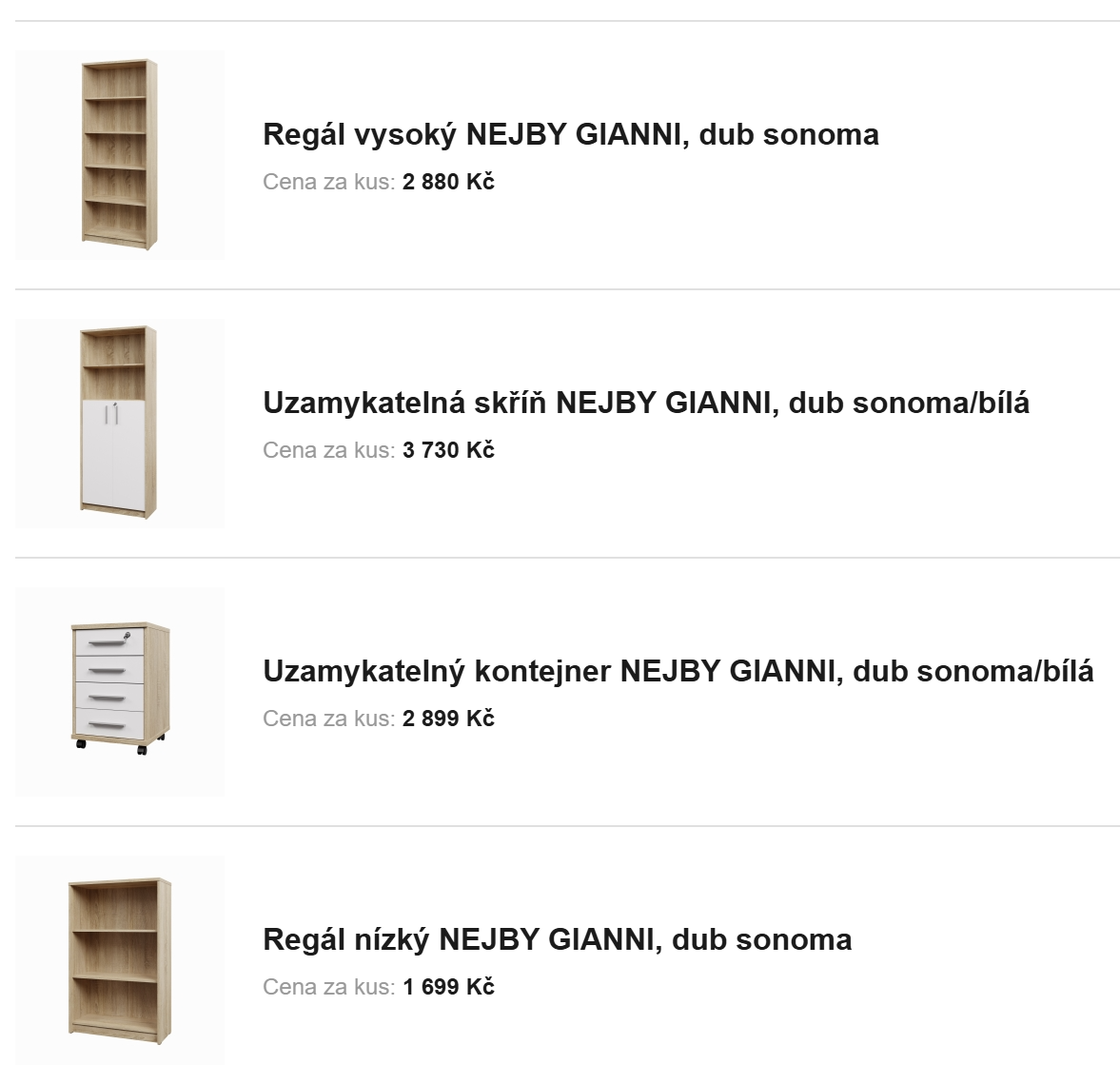 Sestava do kanceláře / pracovny