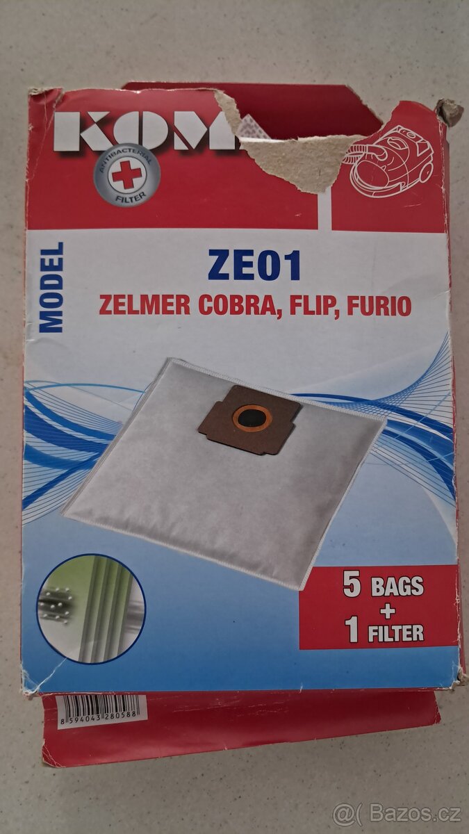 Antibakteriální sáčky do vysavače ZE01 Zelmer....