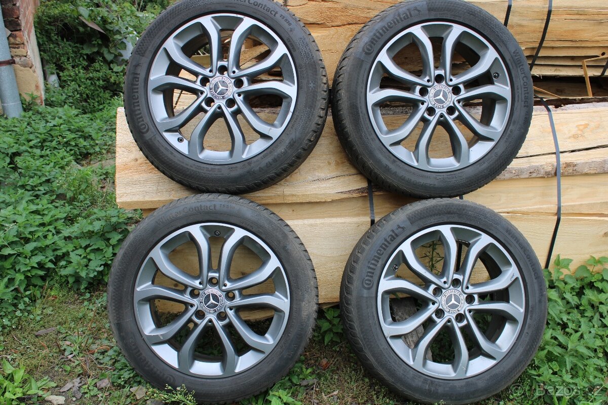 Originální Mercedes kola 5x112 Zimní 225/50/17 + sada šroubů