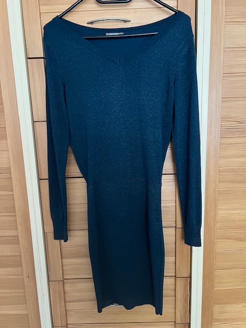 Tmavě zelené šaty s leskem, zn.Orsay, vel.40