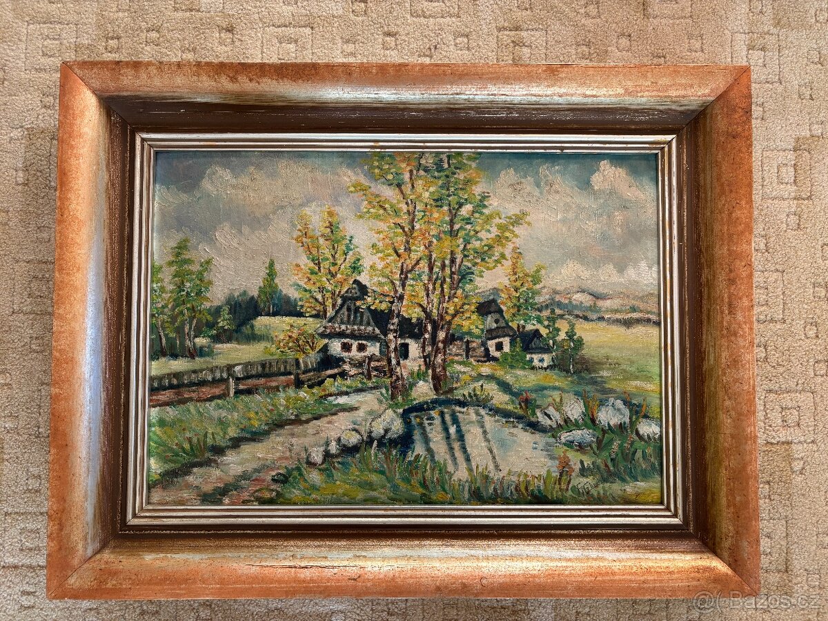 Obraz František Ehrenberger - Vesnička - originál