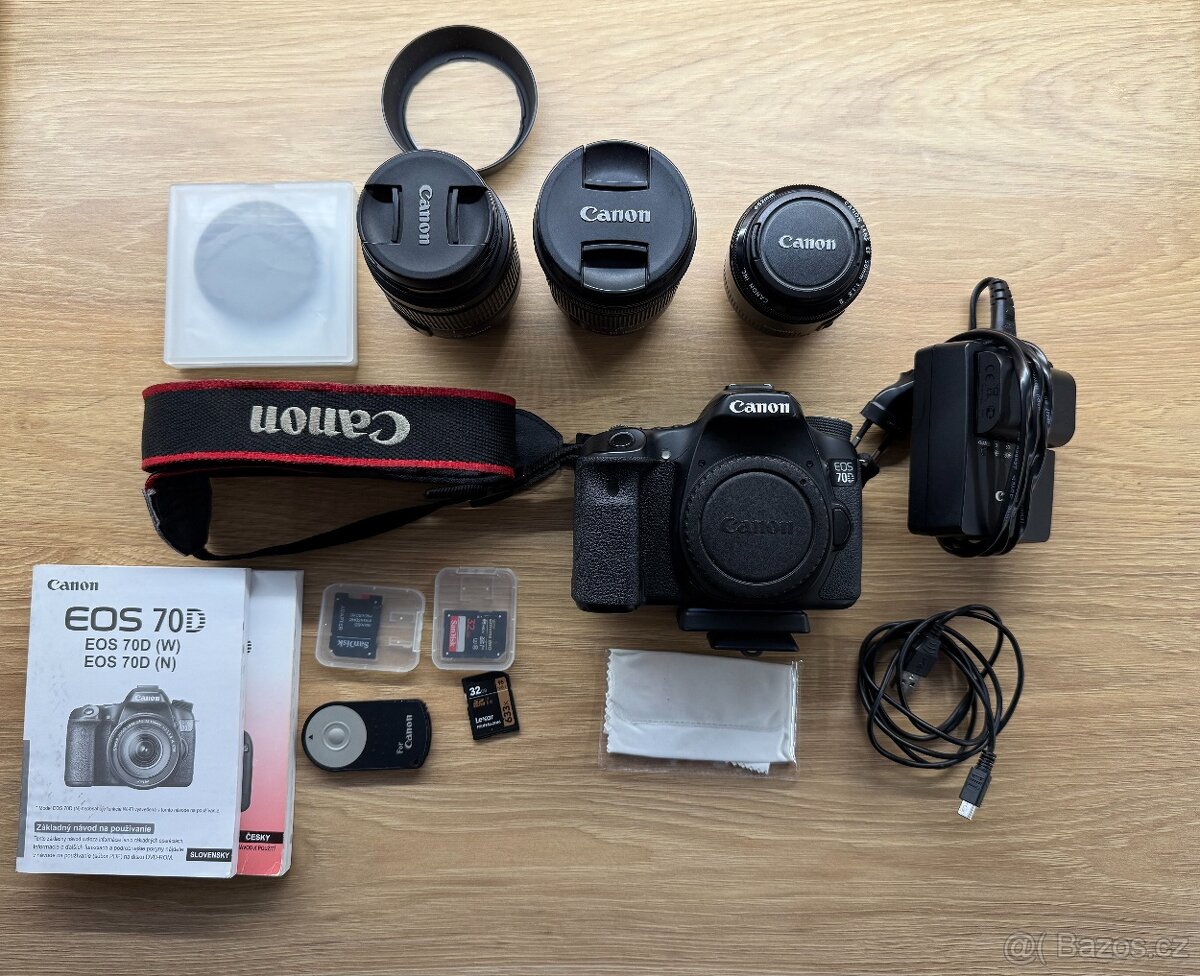 Canon EOS 70D + objektivy, stativ a veškeré příslušenství