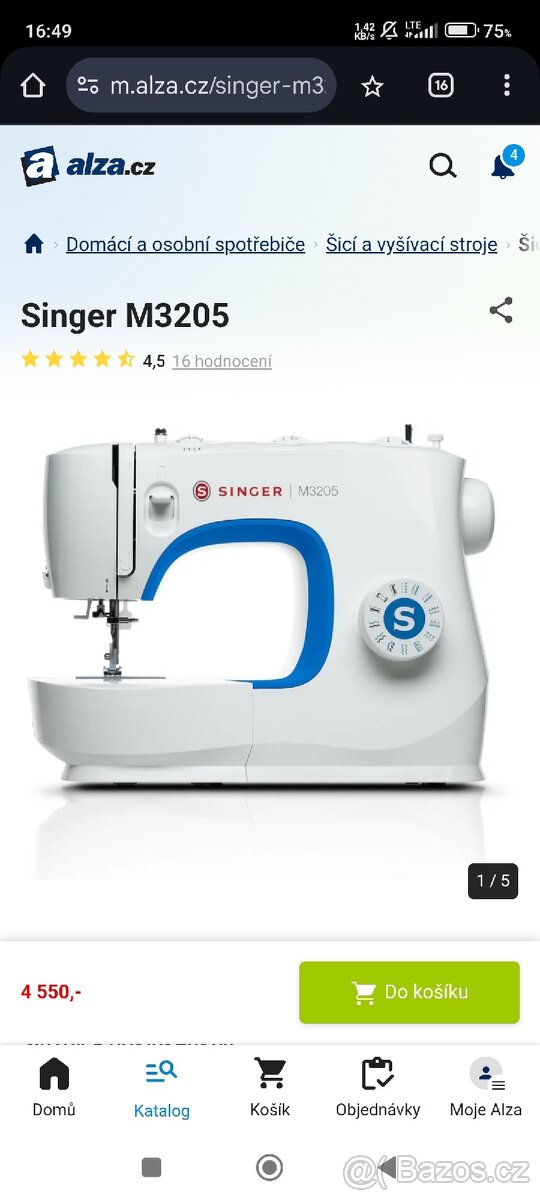 Singer M3205 šicí stroj
