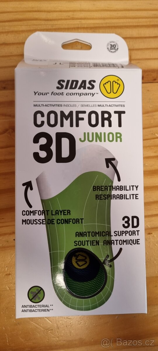 Vložky do bot SIDAS Comfort JUNIOR 3D