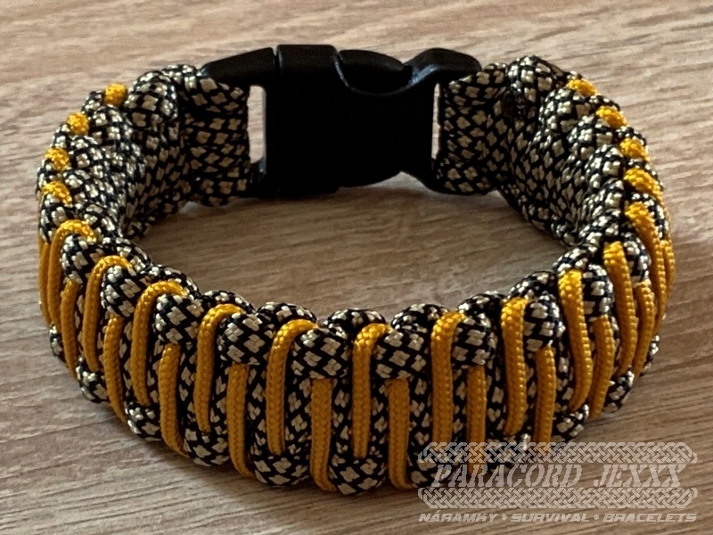 Paracord náramek (18 cm) bronze - gold