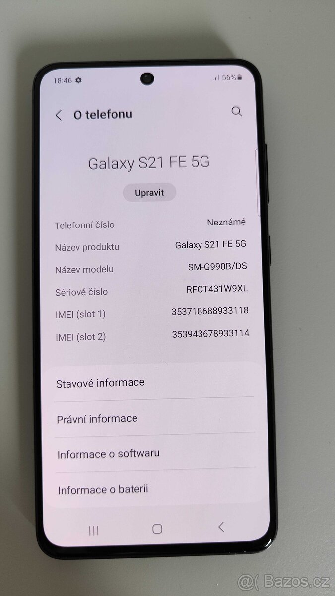 Samsung Galaxy S21 FE 5G (SM-G990B) 6GB/128GB, Graphite