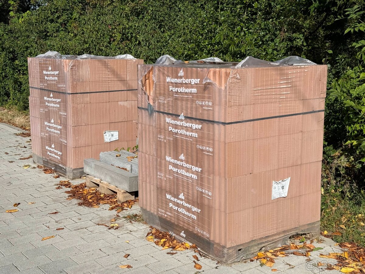 Porotherm 14 / 24 / 30 / 38 Profi + překlady – nové, dohoda