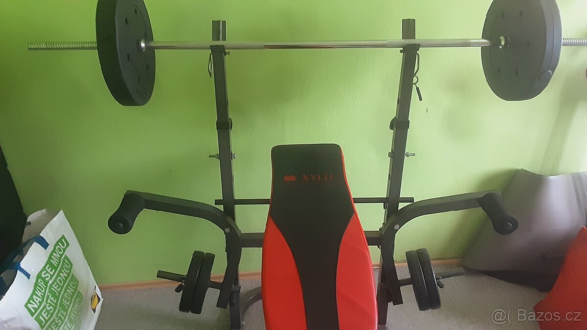 Lavice bench press polohovací Plus osy plus závaží