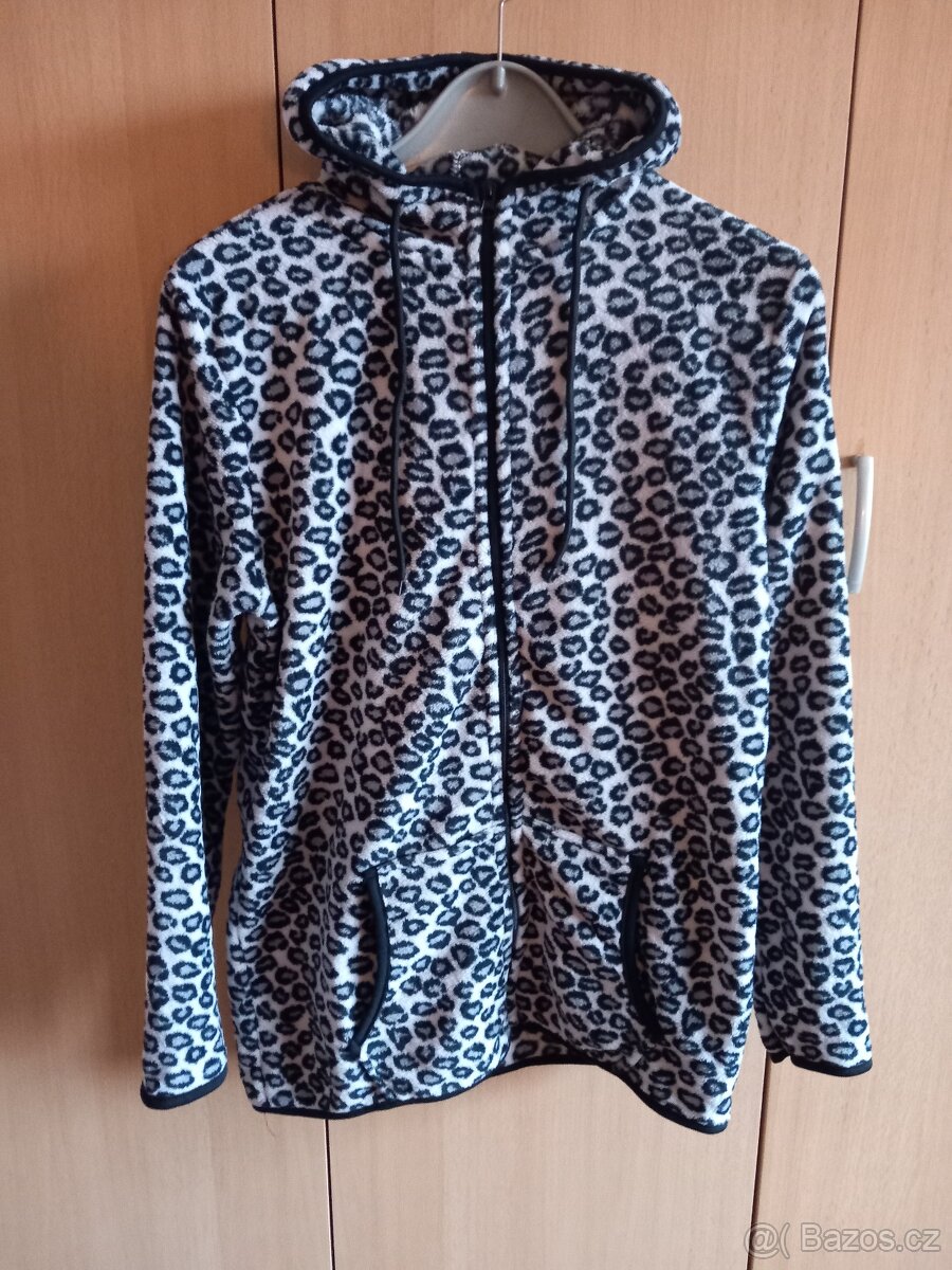 Dámská plyšová mikina s kapucí vel.: L, nová