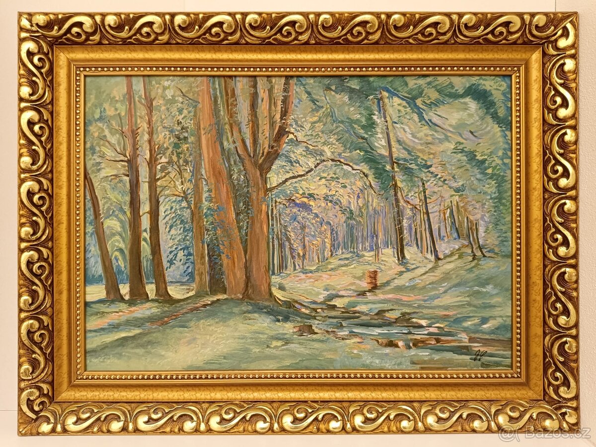 Obraz Šumava, olejomalba 85x64