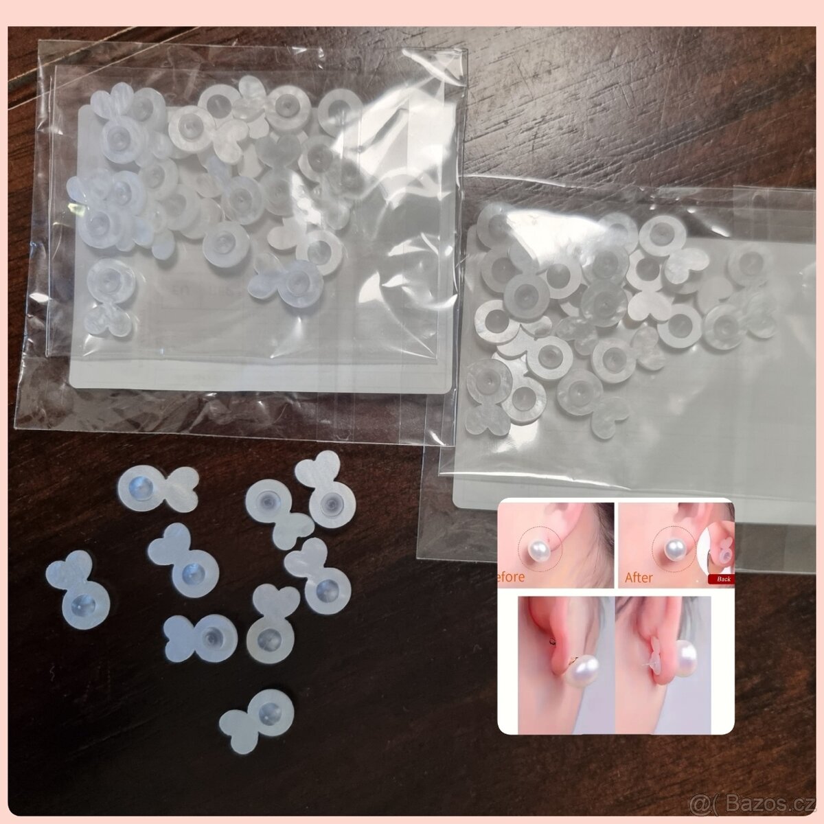 Silikonové podpěry pro těžké náušnice - 25 ks