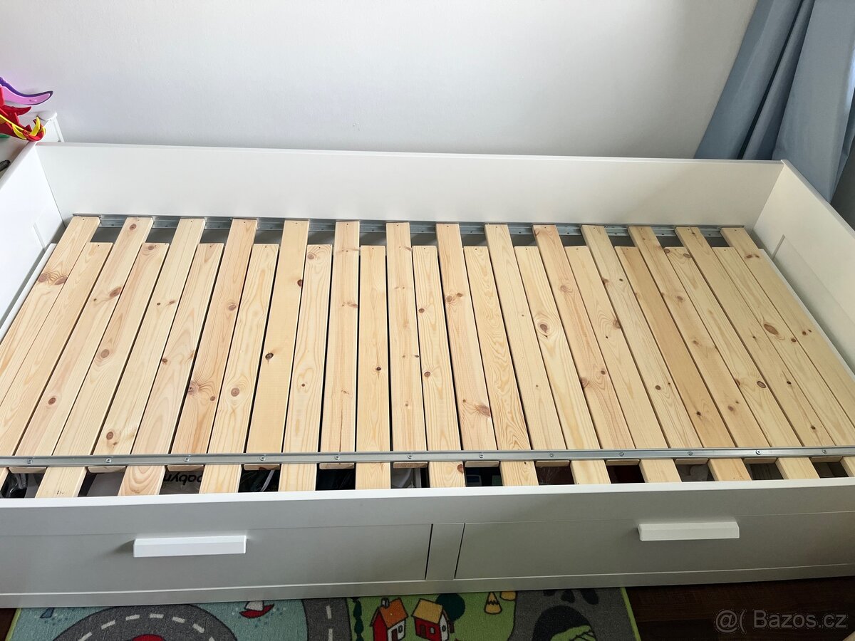 Rozkládací postel ikea brimnes 80x200 az 160x200