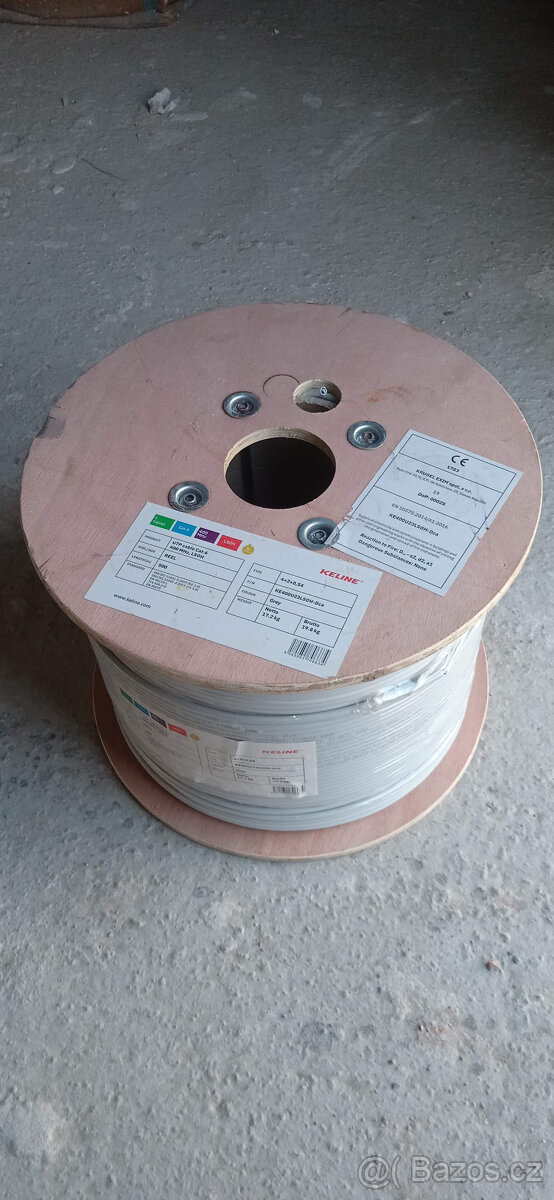 Kabel Cat.6 UTP LSOH 400MHz Dca - s2,d2,a1 500m/cívka
