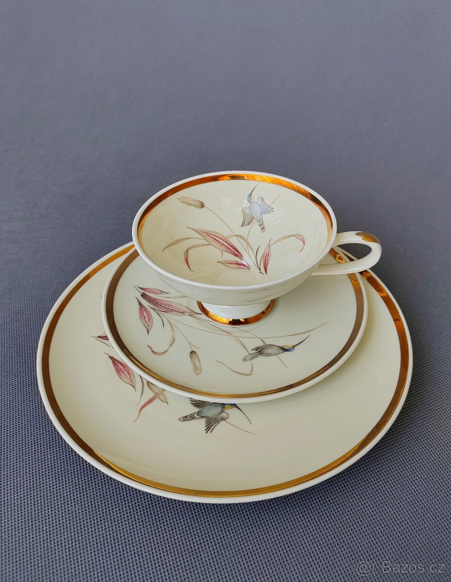 Elegantní bavorský porcelánový čajový set od Alka (Bavaria)