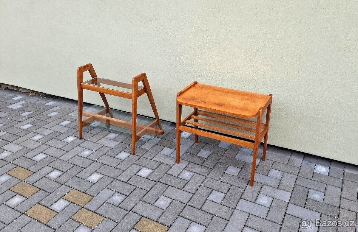 Retro designové květinové stolky 2ks