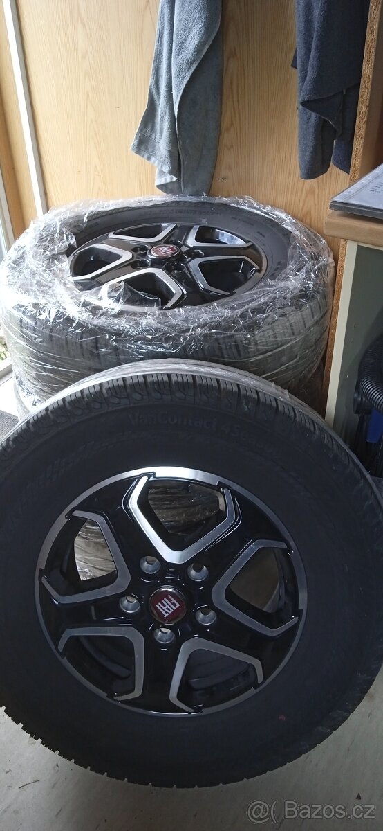 Prodám alu kola s pneu na FIAT Ducato