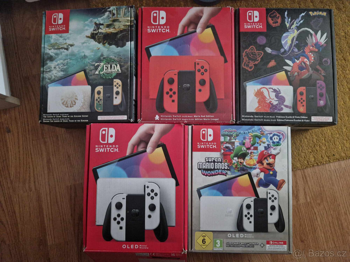Nintendo Switch OLED – Limitované edice, běžné, hry atd.