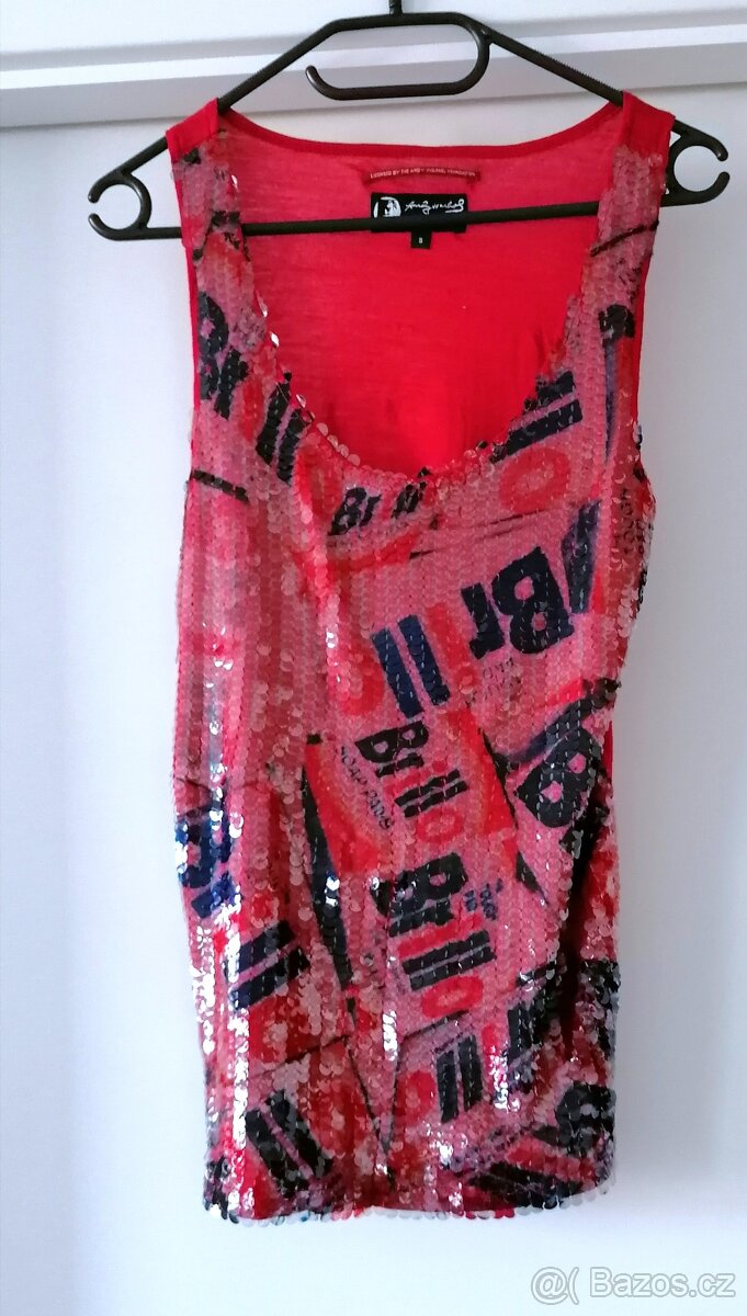 top Pepe Jeans, flitrový, vel. S/M